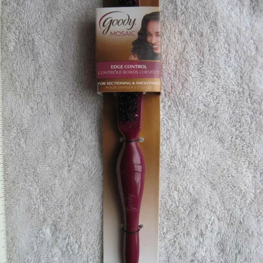 Goody Mosaic Edge Control Sectioning Smoothing Hair Brush Comb Pick Narrow Part